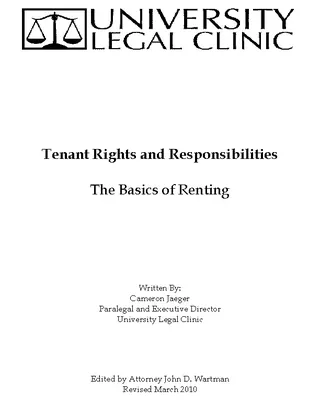 Tenants Rights And Responsibilities University Of Wisconsin