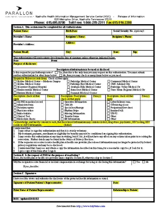 Forms Tennessee Medical Release Form 1