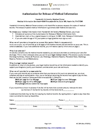 Forms Tennessee Medical Release Form 2