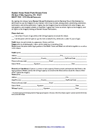 Forms Tennessee Model Release Form 3