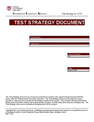 Test Strategy Template 1