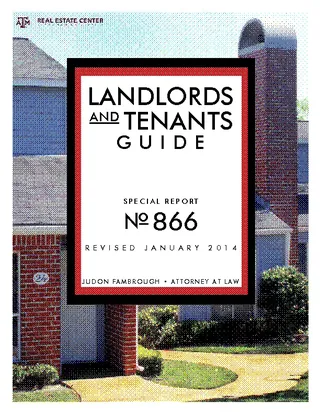 Texas Landlord And Tenants Guide