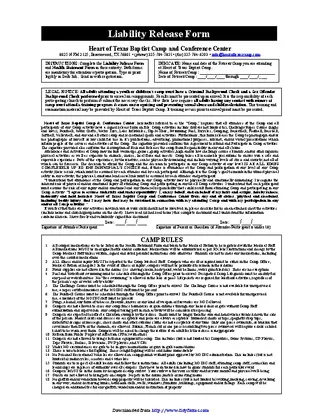 Forms Texas Liability Release Form 3