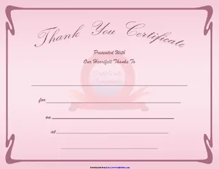 Forms Thank You Certificate 2