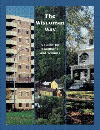 The Wisconsin Way A Guide For Landlords And Tenants