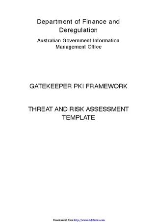 Threat And Risk Assessment Template
