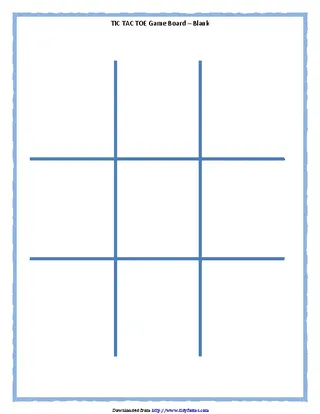 Forms Tic Tac Toe Game Board