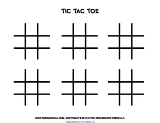 Forms Tic Tac Toe Paper