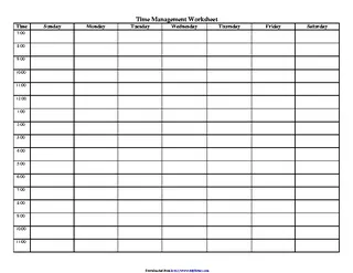 Forms Time Management Worksheet