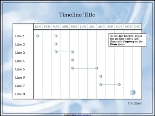 Timeline For Multi Tiered Twelve Month Project