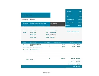 Forms Travel Agent Invoice Template