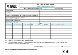 Travel Diary Template