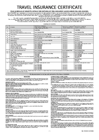 Forms Travel Insurance Certificate Template Download
