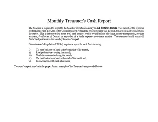 Treasurer Report Template