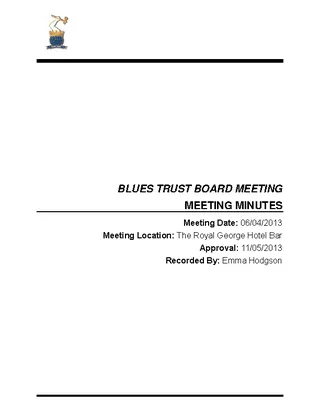 Forms Trust Meeting Minutes Template