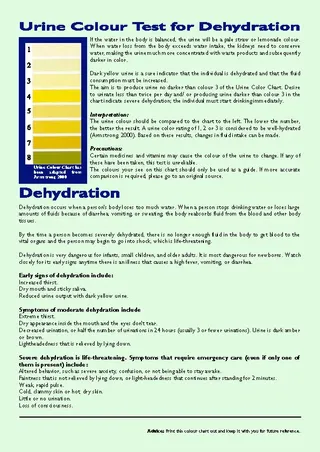 Forms Urine Color Chart