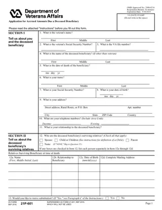 Forms VA 21-601 PDF