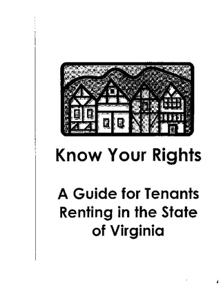 Forms Virginia Know Your Rights Landlord Tenant