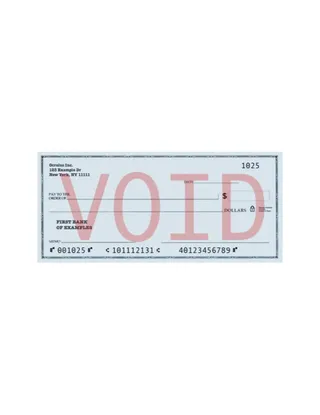 Forms Voided Checks Template