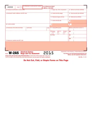Forms W-2 2015 PDF