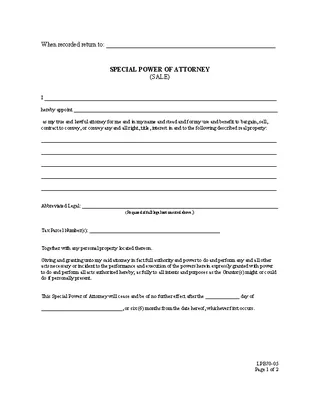 Forms Washington Real Estate Power Of Attorney Form Lpb70 05