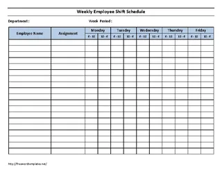 Weekly Employee 12 Hour Shift Schedule Template Word