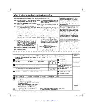 Forms West Virginia Voter Registration Form