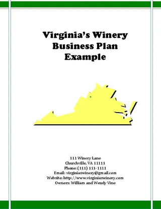 Forms Wine Bar Business Plan Template