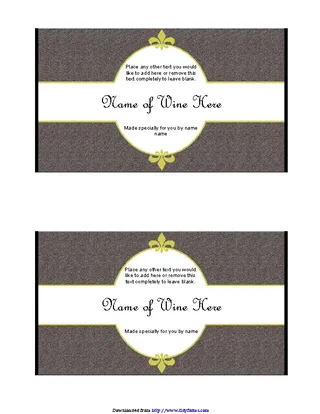 Forms Wine Label Template 1