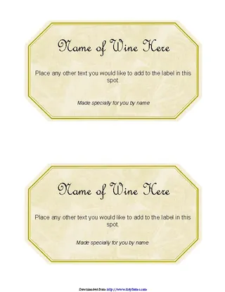 Forms Wine Label Template 2