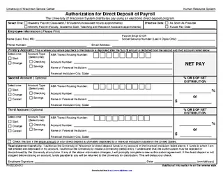 Forms Wisconsin Direct Deposit Form 3