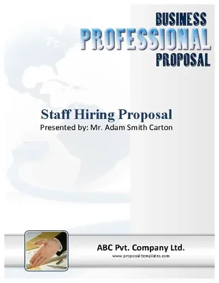 Word Format Staff Hiring Proposal Template Free Download