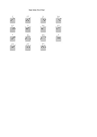 Word Guitar Chord Chart Template