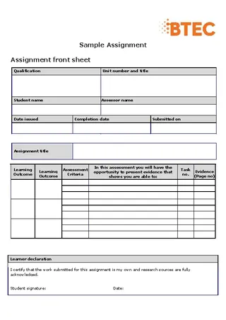 Forms Work Assignment Template