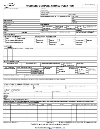 Forms Workers Compensation Application