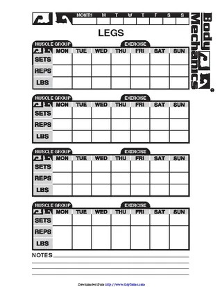 Forms Workout Charts