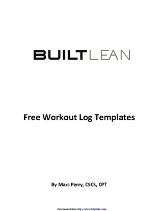 Forms Workout Log Templates