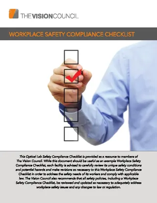 Workplace Safety Compliance Checklist