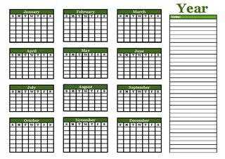 Forms Year Calendar Notes Landscape 1