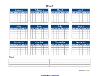 Forms Yearly Blank Calendars