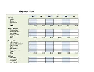 Forms Yearly Budget Tracker Template