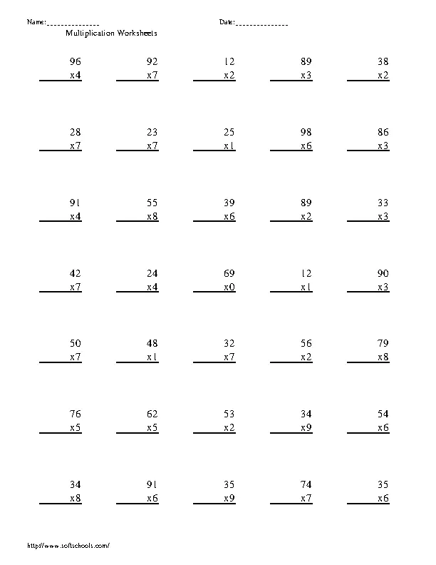 Times Table Chart Free Download