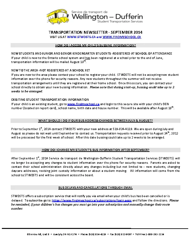 Transportation Newsletter