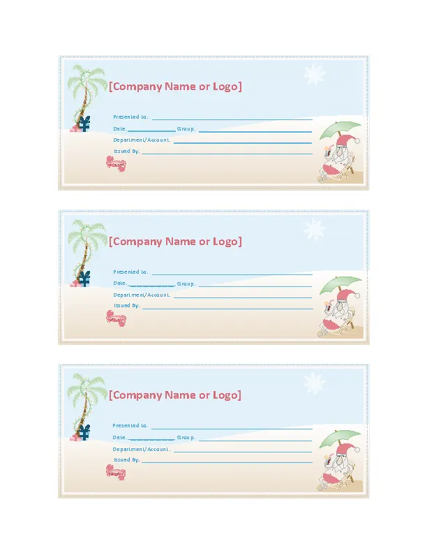 Travel Coupon Template