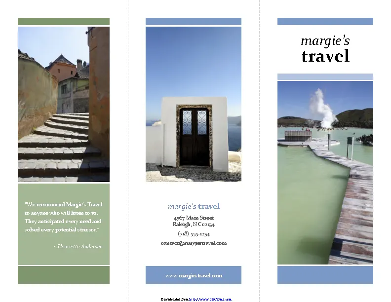 Tri Fold Travel Brochure Template 1