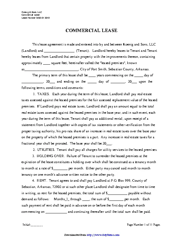 Triple Net Lease Template PDFSimpli