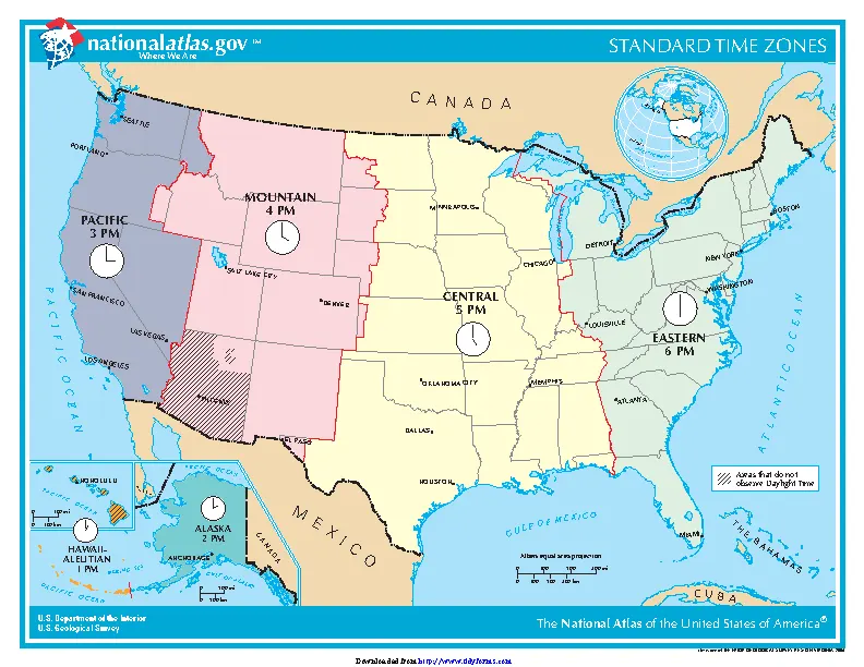 Us Standard Time Zones
