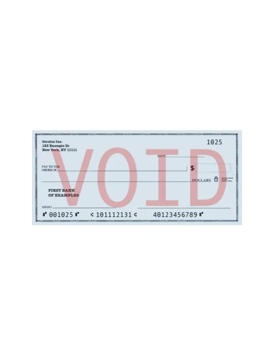 Voided Checks Template