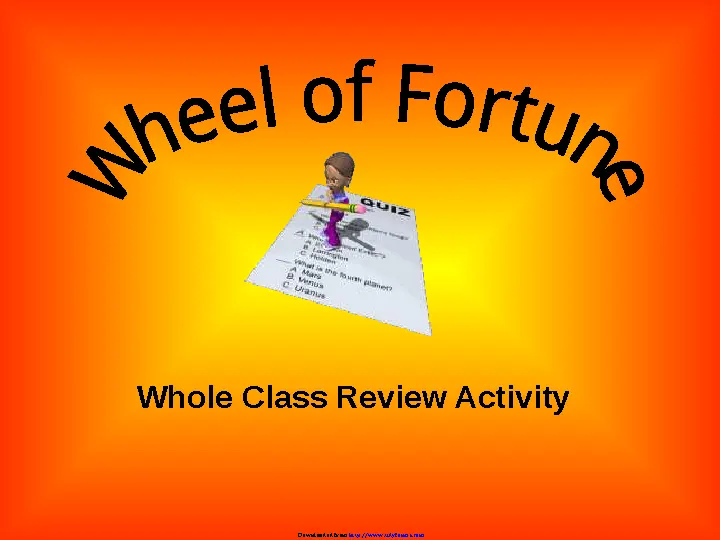 Wheel Of Fortune Game Template