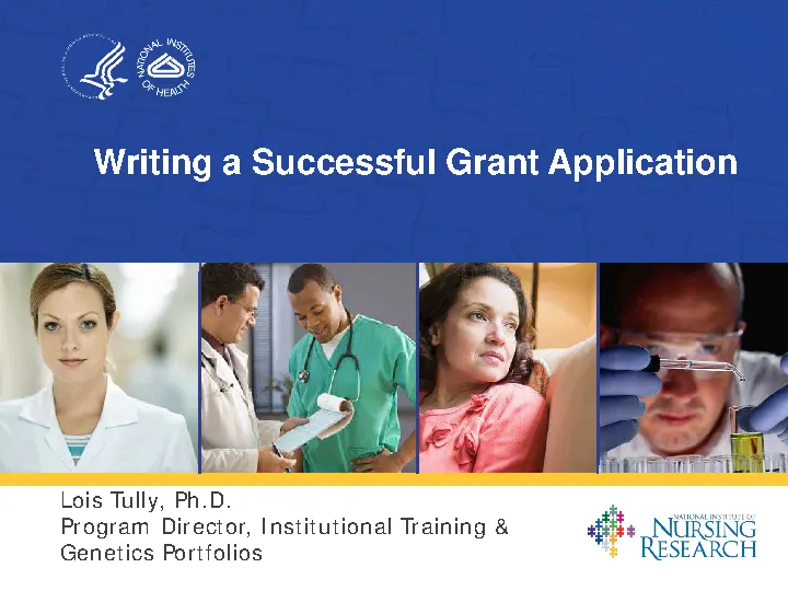 Writing A Successful Grant Application Example